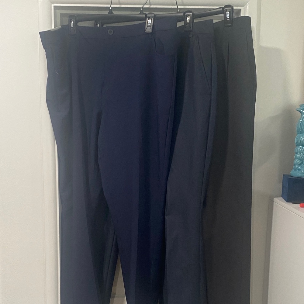 Men’s Multi brand dress pants. Size 42. 2 are pre loved condition 1 pair new